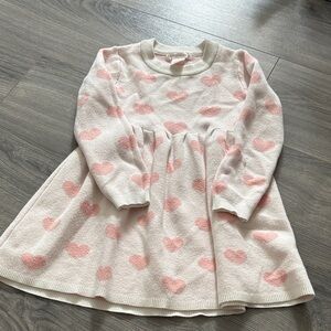 Charming Pink Heart Kids Casual Dress